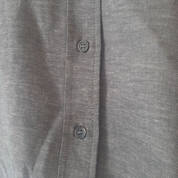 Zara Cotton/linen Blend Grey Button Up Shirt - Picture 8 of 16